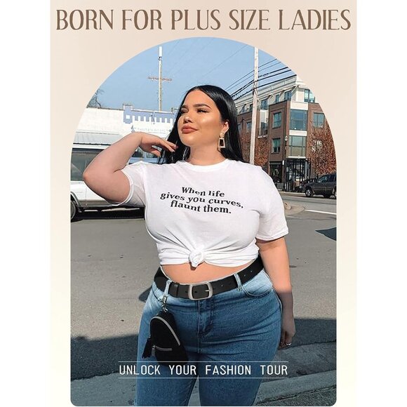 Plus Size Leather Belt Black Casual Waist Belt for Jeans Pants with Metal Pin Bu - Picture 3 of 6